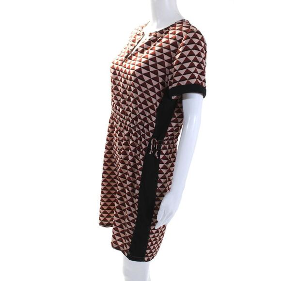 Scotch And Soda Womens Geometric Print V-Neck Blouson Dress Multicolor Size S - Picture 2 of 6